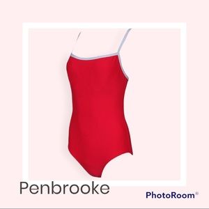 Penbrooke 1 piece swimsuit in tomato red